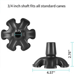 Cane Tip 3/4 Inch Rubber Self Standing Support Feet for Walking Canes Sticks