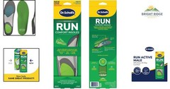 Ergonomic Running Insoles with Arch Support, Shock Absorption & Odor Control