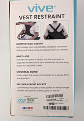 Vive Wheelchair Harness for Adult Vest Restraint One size