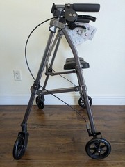 Stander 4250-BW Folding Rollator Walker Seat Black Walnut Lightweight