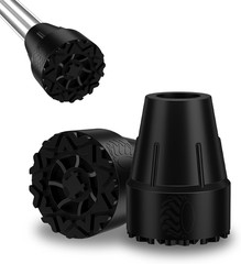 New Cane Tips 7/8 Inch 2 Pack Non-Slip Rubber Tips Canes Crutches Walking Sticks