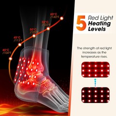 Red Light Therapy Ankle Massager Pain Relief 5 Heating Levels 3 Vibration Modes