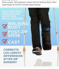 Adjustable Post-Op Shoe Leveler Lift for Leg Length Discrepancy, W, Orange