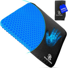 SelectSoma Double-Thick Gel Seat Cushion for Long Sitting Pressure Relief for Ba