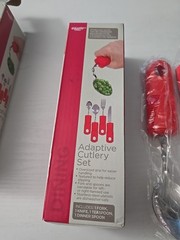 Equate Adaptive Cutlery 4 Piece Set Bendable Utensils for Elderly or Disabled