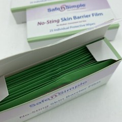 75 SAFE N SIMPLE SNS80725 Skin Barrier Film Wipes, No Sting Exp. 2025 Ostomy