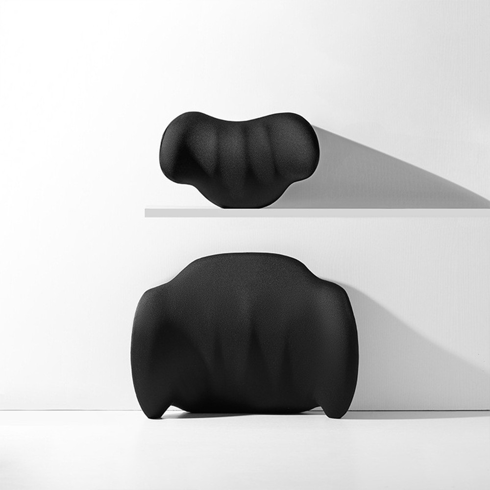 Headrest & Lumbar Support Pillow Ergonomic Memory Foam for Car Seat Office Chair