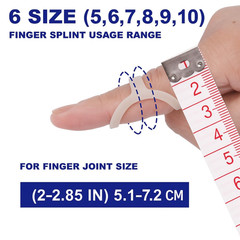 6 Pack Oval Finger Splints Waterproof Finger Splint for Arthritis