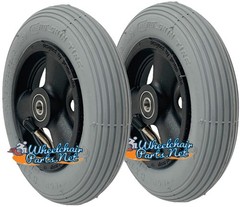 Set of 2 Front Caster Wheels For Quickie, Ki-Mobility and Other Wheelchairs
