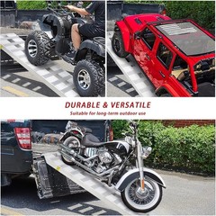 GARVEE Heavy Duty Aluminum Trailer Ramps 84″ 6000 LB Non Slip Stair Step Design
