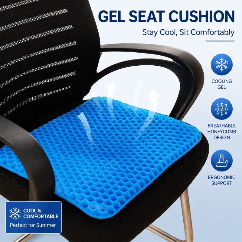 Honeycomb Gel Seat Cushion 2.5 cm Thick | Cooling, Orthopedic Support