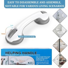 12 Inch Shower Grab Bars for Bathroom with Strong Suction Cup Safety Rail