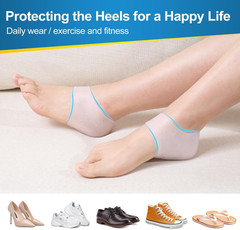 2 Pairs Silicone Heel Cups for Pain Relief – Soft Heel Protectors for Plantar Fa