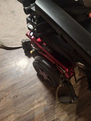 iLevel Electric Power Wheelchair 6-Wheel Red/Black Joystick Headrest Seat Belt