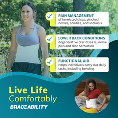 plus Size 3XL Bariatric Back Brace – XXXL Big and Tall Lumbar Support Girdle for