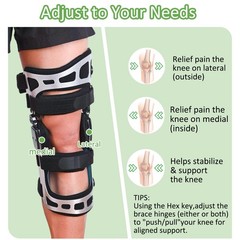 Unloader Knee Brace for Bone-on-Bone Arthritis – Double Upright Design Stabilize