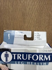 TRUFORM Moderate Lites Ladies Sheer Thigh High 15-20mmHg (Nude) Large