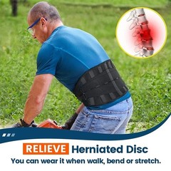 Lower Back Brace 6 Stays Lumbar Support Belt Breathable Waist Brace for Gym