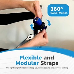 Mobility Combo Pack, Hook, Phone and Cup Holder for Walker, Portable Beverage…
