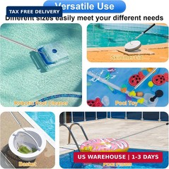 succulentlovers Pool Retrieval Hook with 70 Inch Adjustable Stainless Pole, Deta