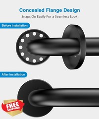 JUBOMT Grab Bar Matte Black 18 36 42 Inch Set