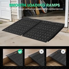 36″ x 48″ Shed Ramps 1800 LB Capacity Alloy Loading Dock Ramp for Garages, Barns