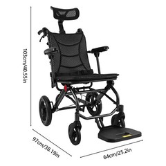 All-terrain Adjustment Backrest Wheelchairs Foldable Wheelchair For Senior 130kg