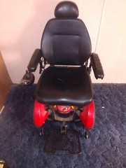 Jazzy Elite HD Electric/Battery Wheelchair (Red)