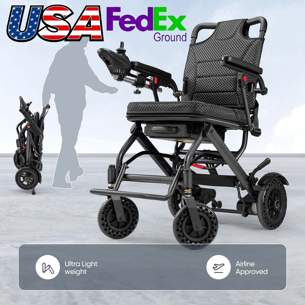 36lb Lightweight Electric Wheelchair Power Wheelchair Capacity 330lb