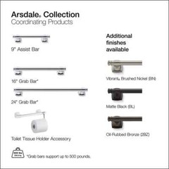 Kohler Arsdale 9 in. Grab Assist Bar – Oil-Rubbed Bronze Bathroom Safety Rail