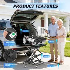 Portable Electric Lift Table Platform for Wheelchair 24-90cm Height Lifting USA