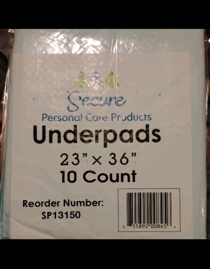 10 count Secure Personal Care Products SP13150, TotalDry™ Underpad 23in x 36in
