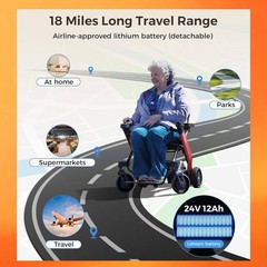 2in1 Foldable Electric Wheelchair 400W Intelligent Powerchair Rollator 300lbs