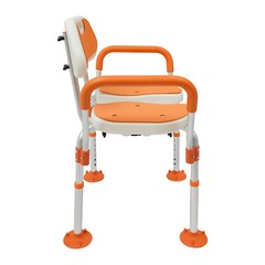 Shower Chair, Height Adjustable Shower Chair with Backrest, Armrests, Bath Chair