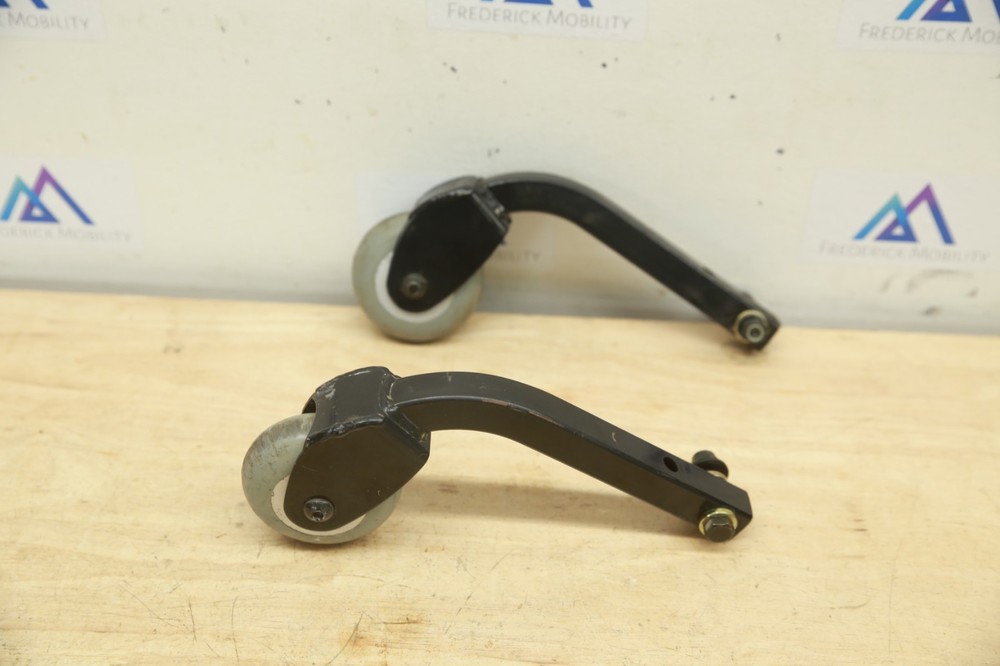 PAIR 3″ Rear Anti-Tip Wheels & Mount Bracket for Shoprider Jetstream Power Chair
