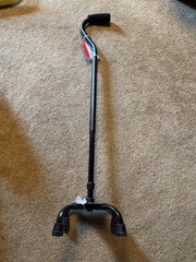 Quad Cane with Small Base, Holds Up to 300 Pounds, Universal