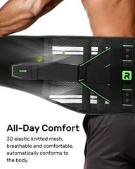 Rakiie Back Brace for Lower Back Pain Relief, Adjustable Lumbar Support M