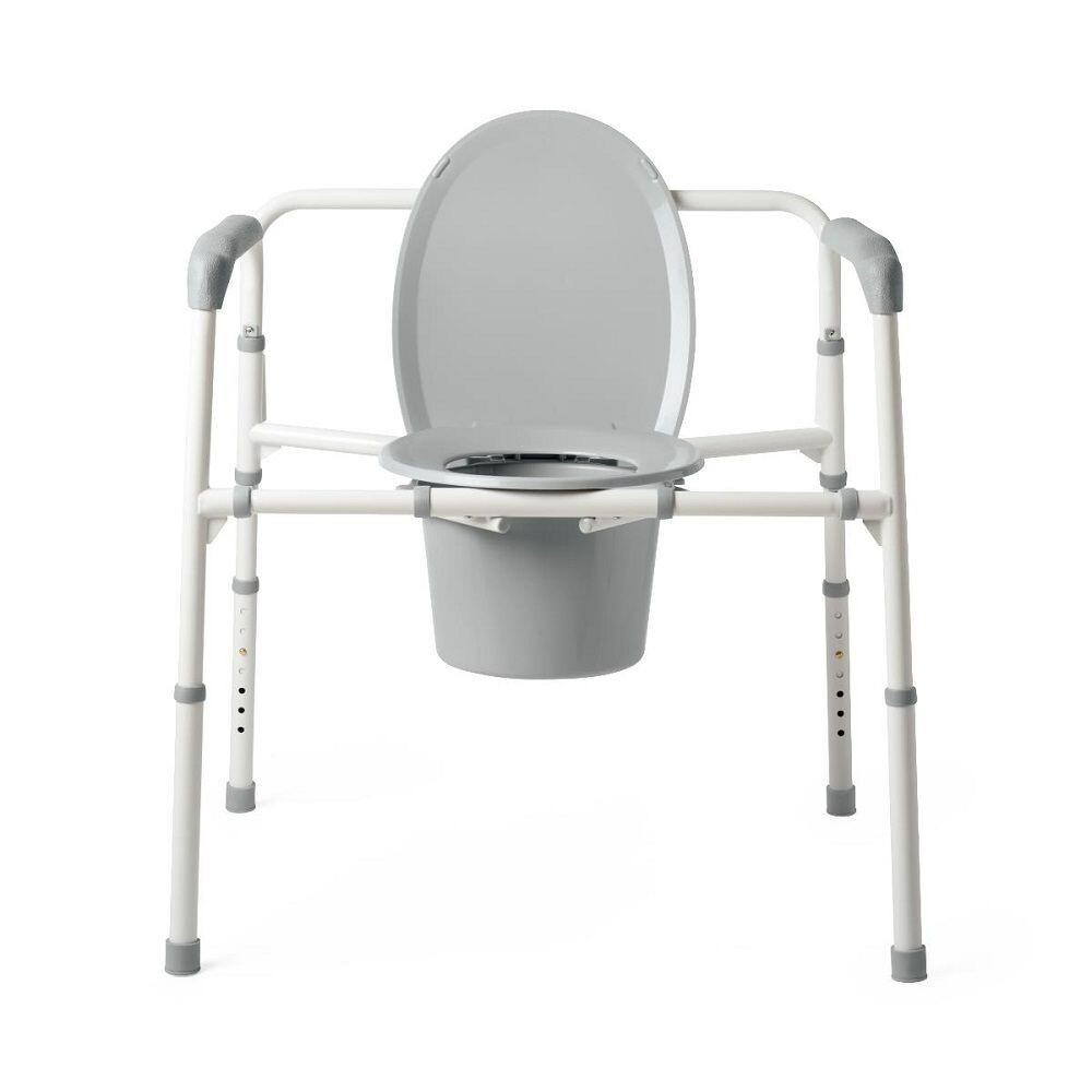 Medline Steel Bariatric Commode G1-201LBX1 300 lb. Capacity