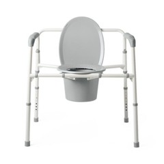 Medline Steel Bariatric Commode G1-201LBX1 300 lb. Capacity