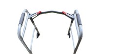 Foldable Aluminum Walking Frame w/ Plastic Hand Grips, Silver/Gray Adult