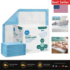 Medpride 100-Count Disposable Underpads 17“ x 24“ – Super Absorbent Protection