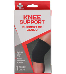 Thera Plus Knee Support Single (Black) Unisex, Moderate Support, Free Shipping.