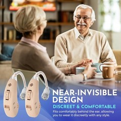 Digital Hearing Amplifier – Pair of 2 Noise Cancelling with One Touch Volume …