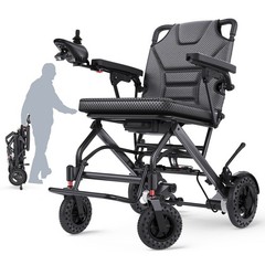 Lightweight Foldable Power Electric Wheelchair 18.5″ Wide Seat Airline Approve