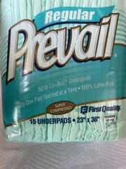 PREVAIL Underpads 15 count Large-Regular super compressed 23″x36″ mint NEW unise