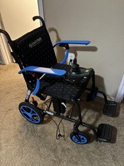 Journey Air Elite Power Wheelchair Foldable Lightweight Joystick Black Blue
