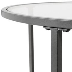 Sd Studio Designs Camber Elite Metal And Glass Round End Table 20 Inches 72055