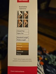 New Mediven Comfort 42403 Closed Toe Ebony 15-20 Sz II Calf Compression Socks