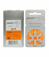 10 X PowerOne P13 Hearing Aid Battery (6 Batteries pack) Free Shipping WorldWide