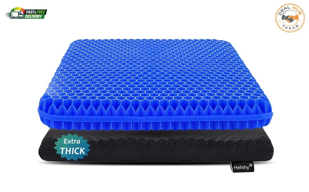 Gel Seat Cushion for Long Sitting Extra Thick Gel Cushion for Wheelchair So…..